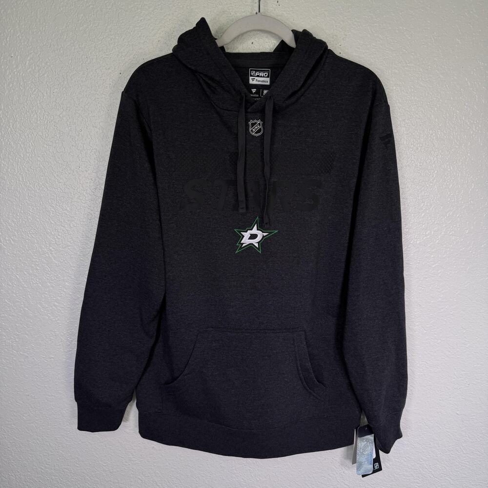 Dallas Stars Hoodie Mens Medium NHL Hockey Fanatics Authentic Pro Pullover Grey